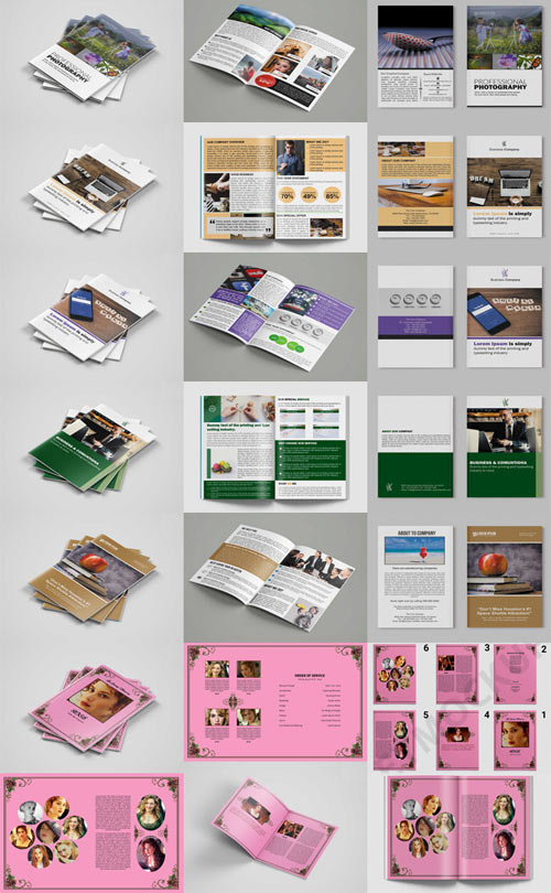 Top 9 Bi-Fold Brochures PSD Templates Collection