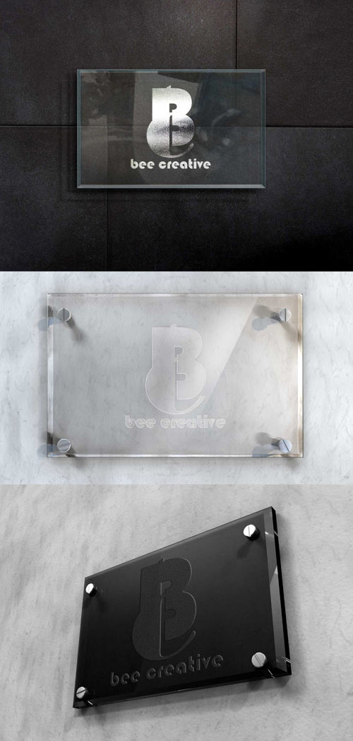 9 Realistic Glass Plate PSD Mockups Collection