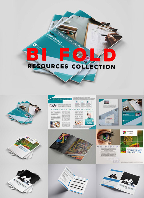 Top 9 Bi-Fold Brochures PSD Templates Collection