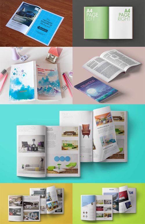 Top 16 Magazines PSD Mockups Collection