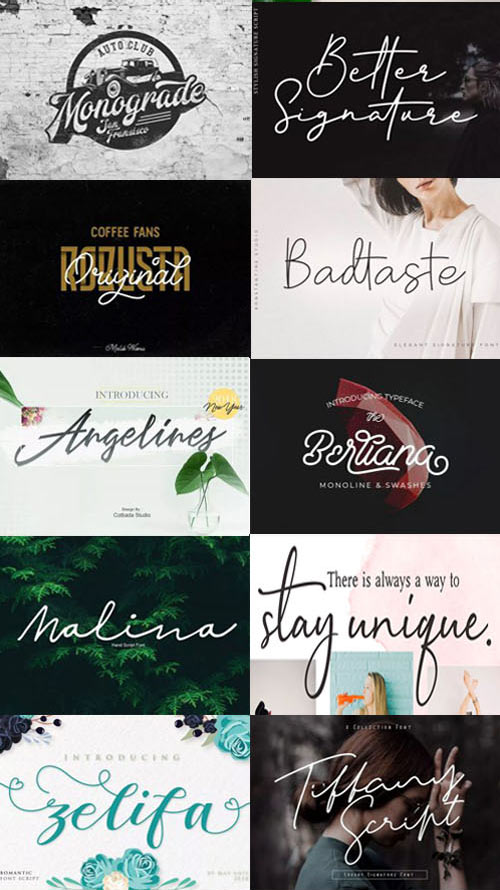 43 Beautiful Fonts Collection for Designers