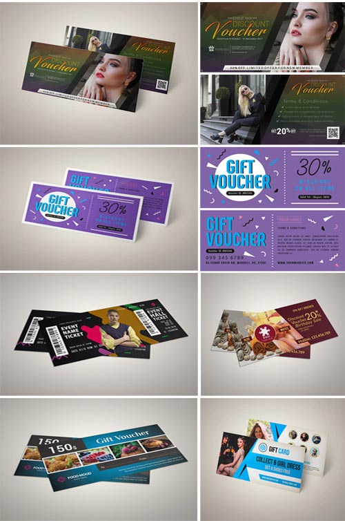 Top 10 Gift Cards PSD Templates Collection