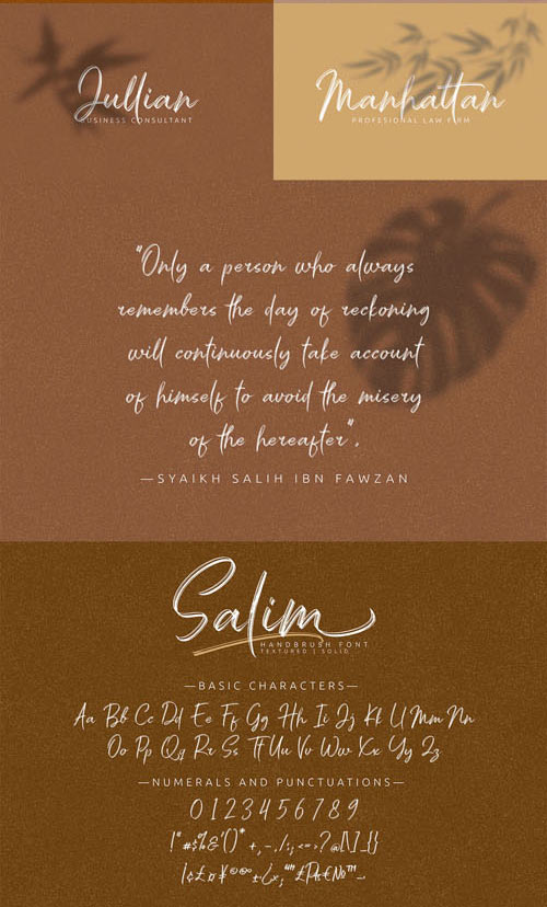 Salim Handwritten Font - Textured Solid