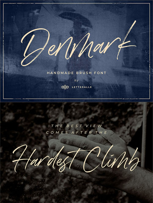 Denmark Handmade Brush Font