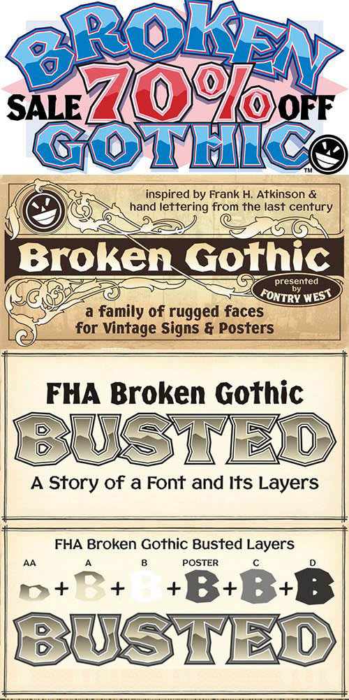 Broken Gothic Font Family (13-Weight)