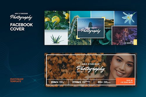 Photography Facebook Cover Template PSD