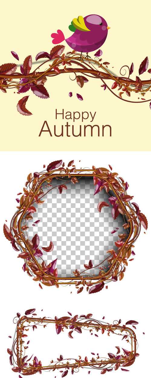 38 Autumn Frames - Vector Graphics