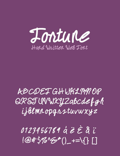 Fortune - Hand Written Web Font