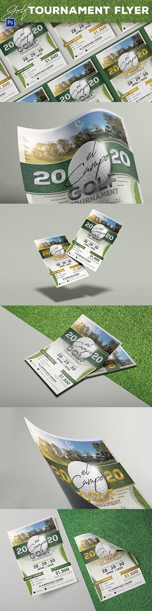 Golf Tournament Flyer PSD