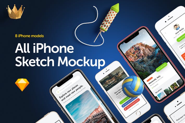 All iPhone Sketch Mockup
