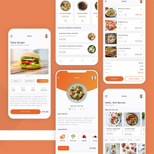 Food Delivery Mobile App UI Kit