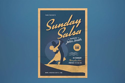 Sunday Salsa Flyer PSD