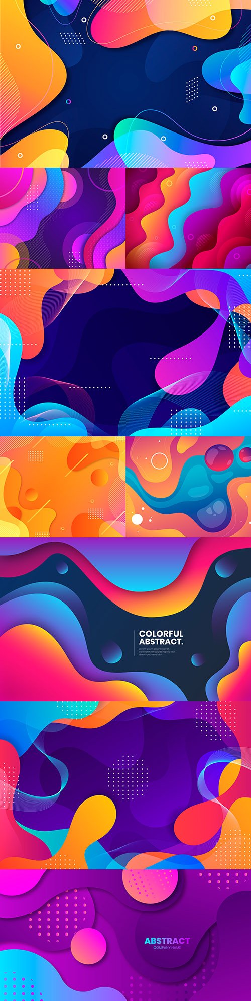 Colorful wavy background gradient abstract design