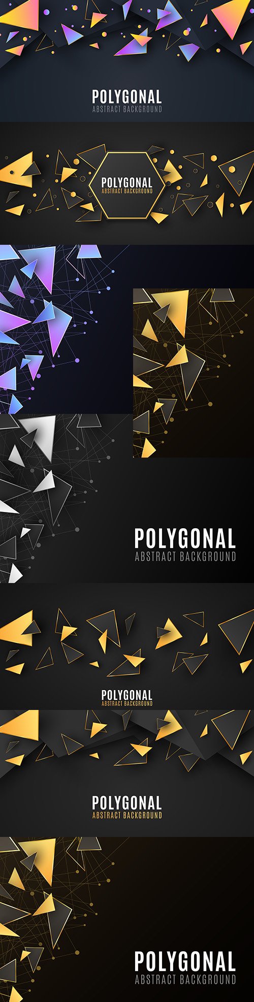 Polygon abstract background stylish design