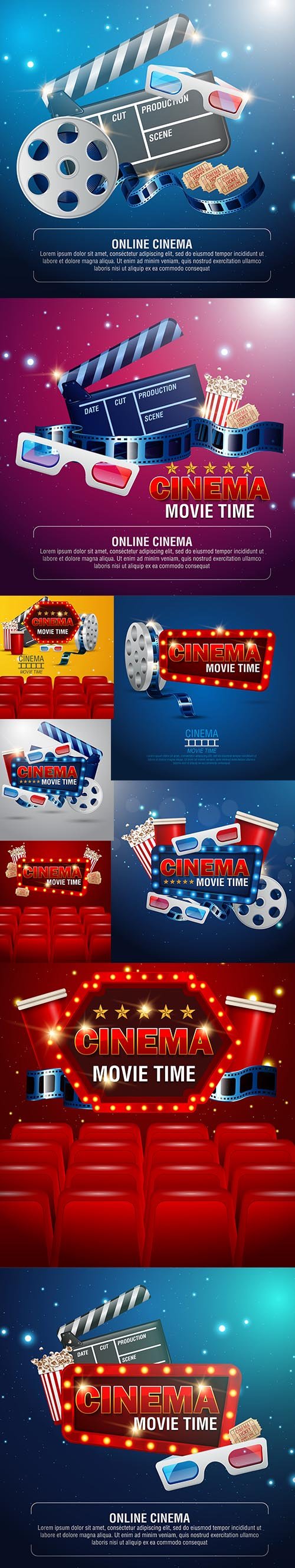 Cinema Movie Vector Poster Template