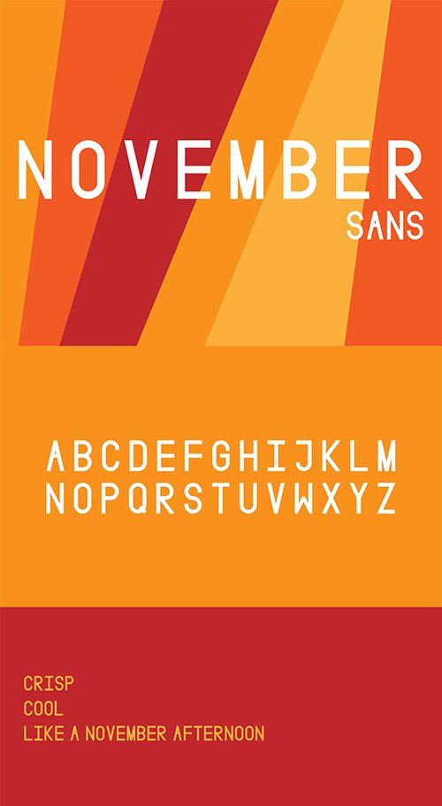 November Sans Display Script Font