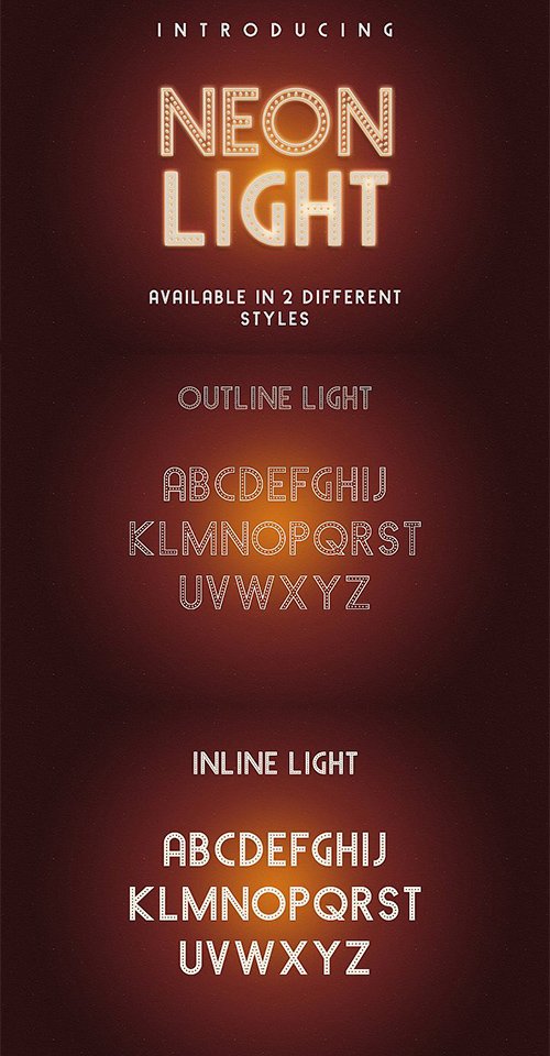 Neon Light Script Font