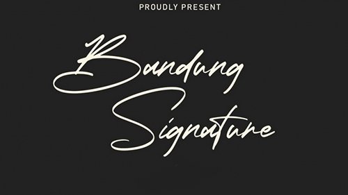 Bandung Signature Script Font