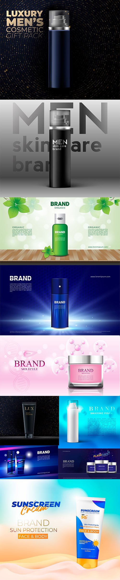Luxury Cosmetic Advertising Illustrations