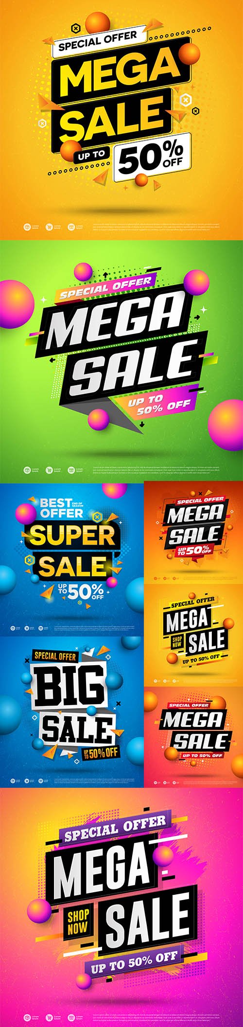 Mega Sale Square Design Backgrounds