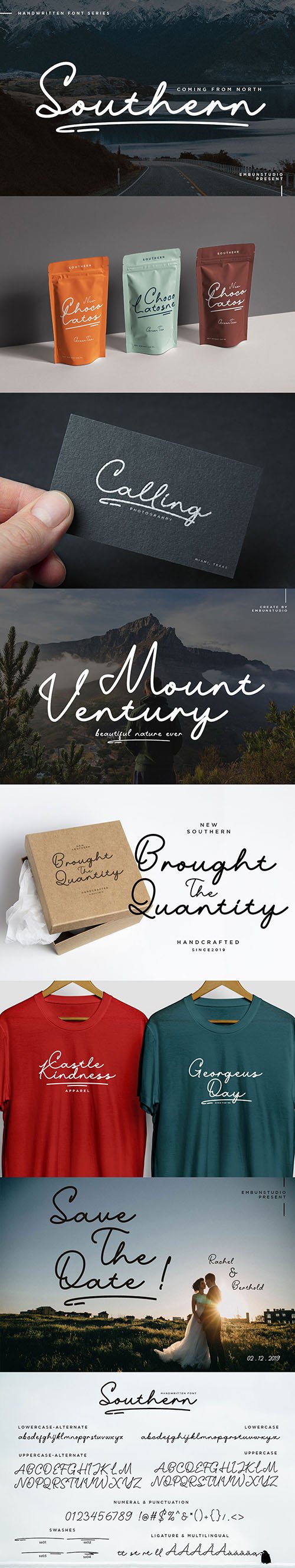 Southern Handwritten Script Font