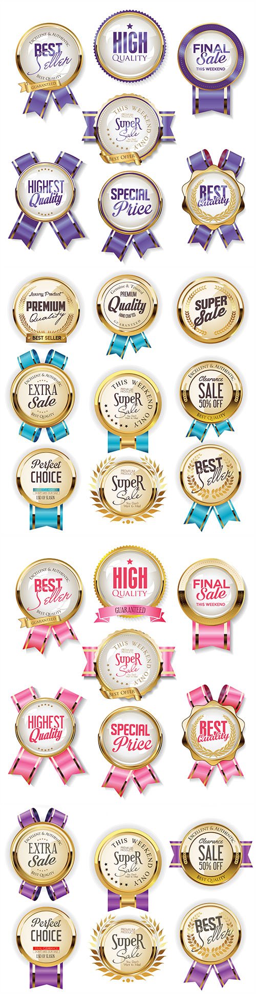 Luxury premium gold badges and labels collection 5