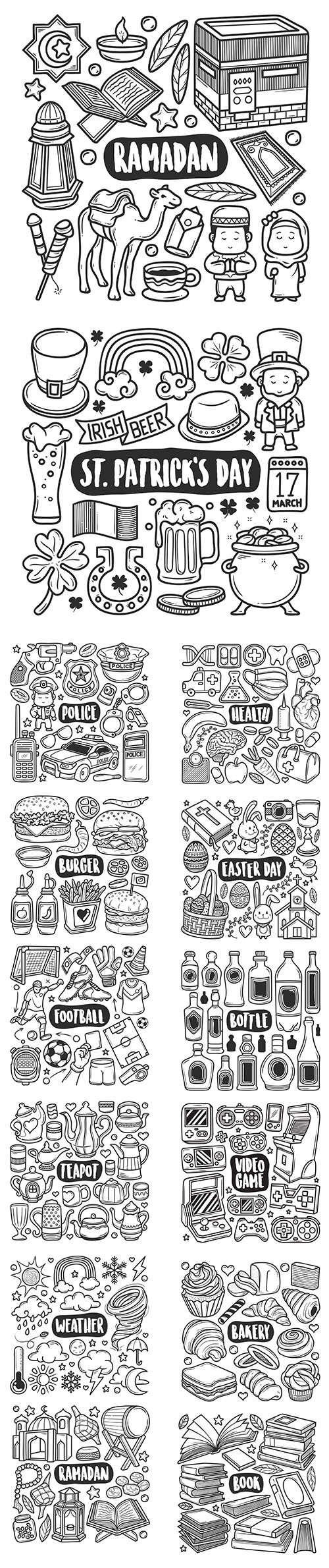 Hand-Drawn Doodle Icons