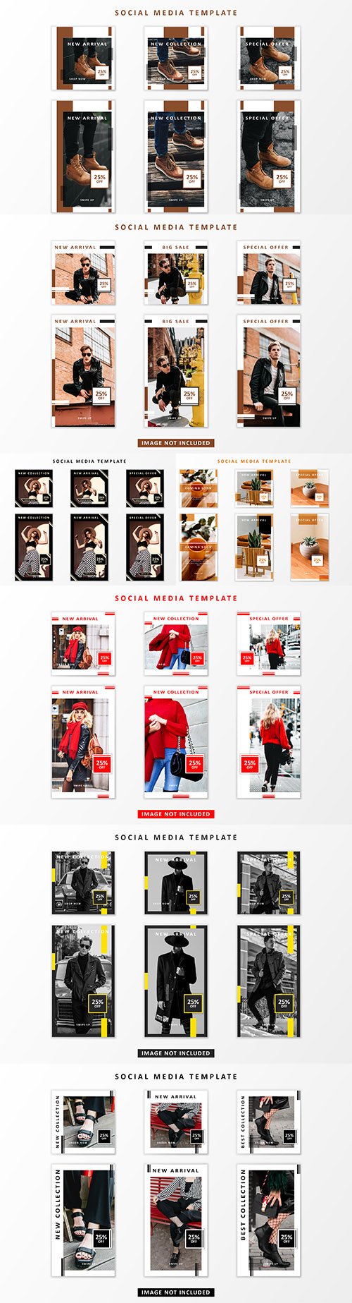 Social media posts mega sale templates design 3