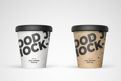Food Take Away Container Mock-up Template PSD