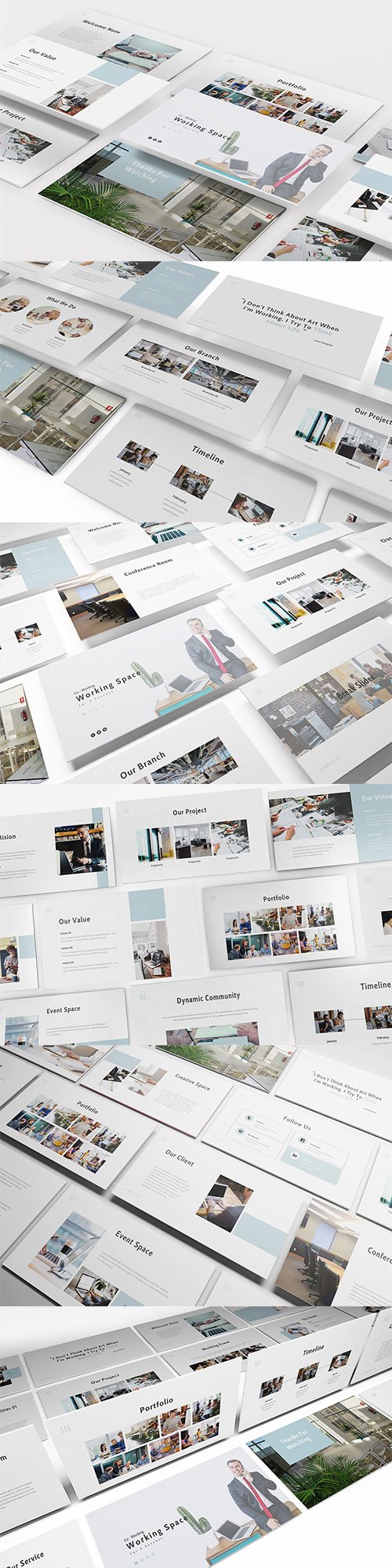 Working Space Powerpoint Template