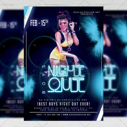 Club A5 Template - Boys Night Out Flyer