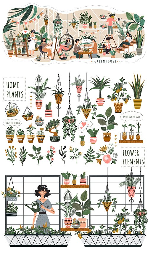 Gardening Hobby Illustrations