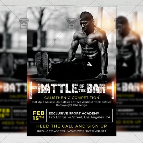 Sport A5 Template - Battle of the Bars Flyer