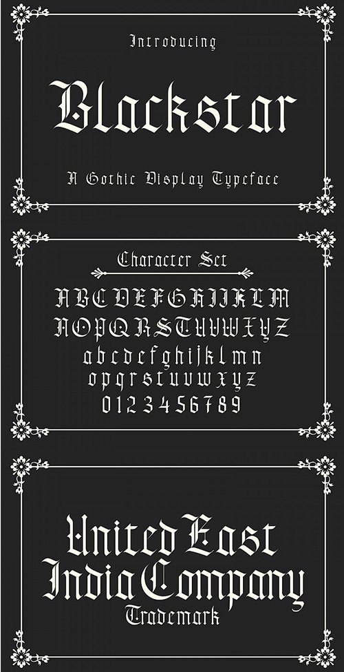 BlackStar Gothic Display Font