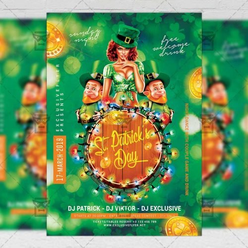 Seasonal A5 Template - Patrick’s Day Party Flyer