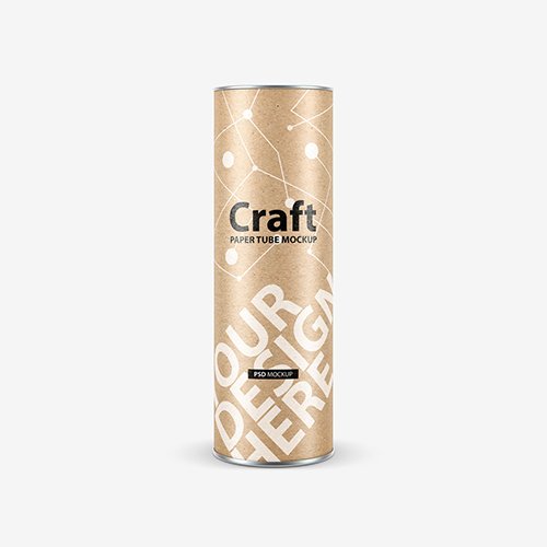 Small Cardboard Product Tube Mockup
