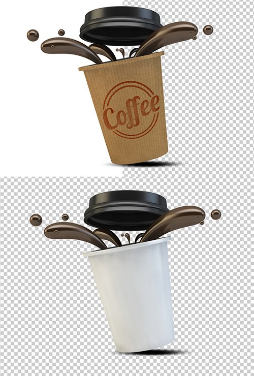 PSDT Takeout Coffee Cup Mockup 250705329