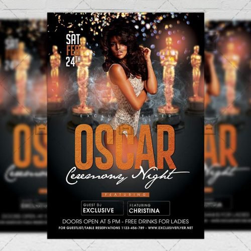 Club A5 Template - Oscar Ceremony Night Flyer