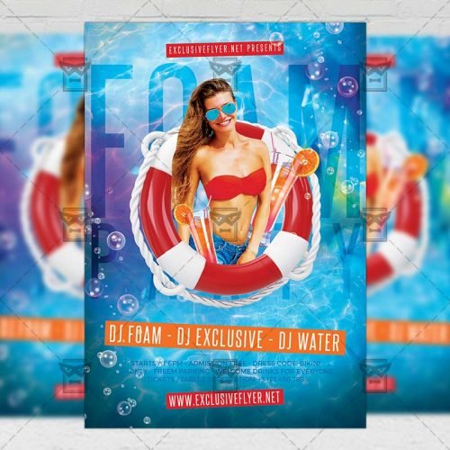 Club A5 Template - Foam Party Night Flyer