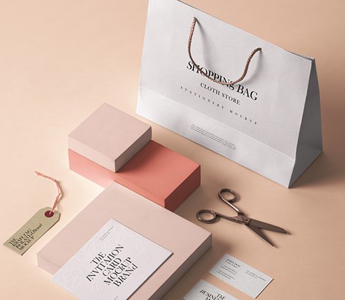 Cloth Store Stationery Mockup