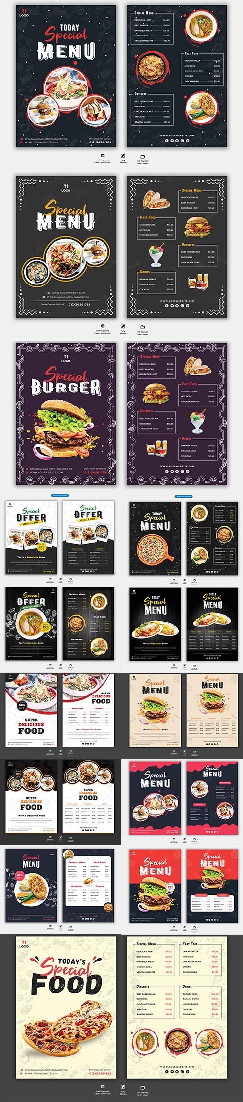 Food Menu Restaurant Flyer Pack