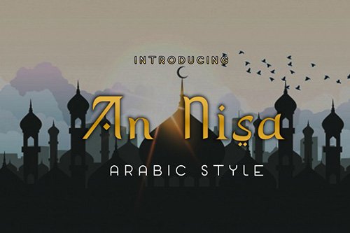An Nisa Arabic Style Script Font