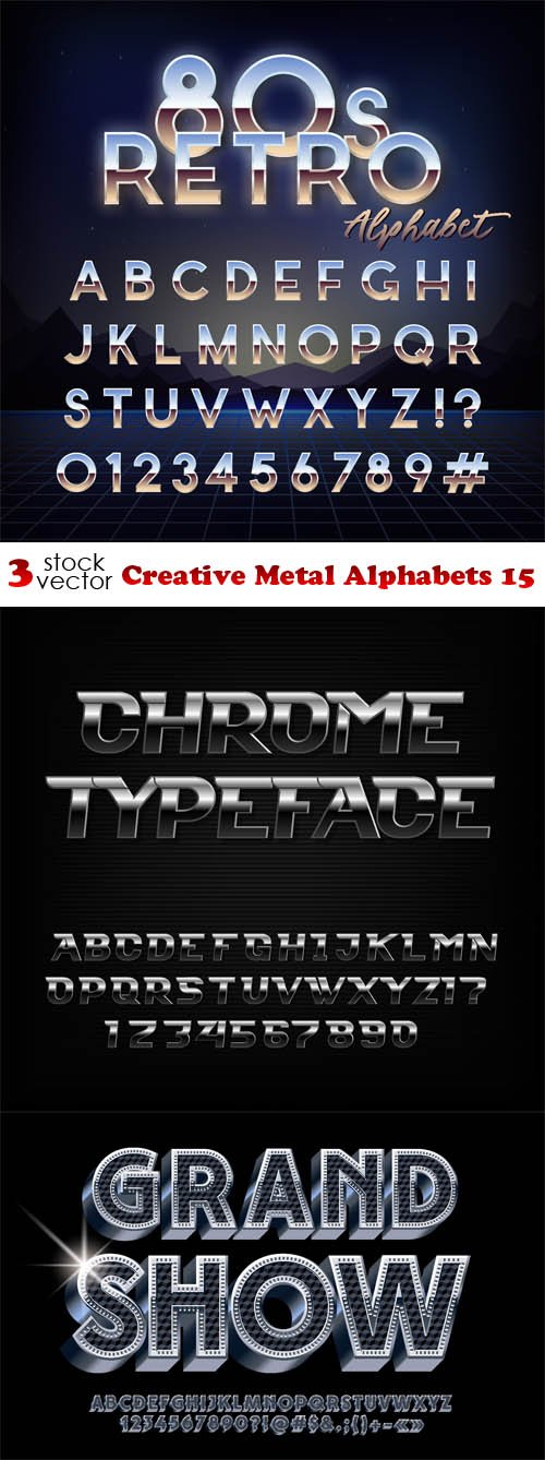 Vectors - Creative Metal Alphabets 15