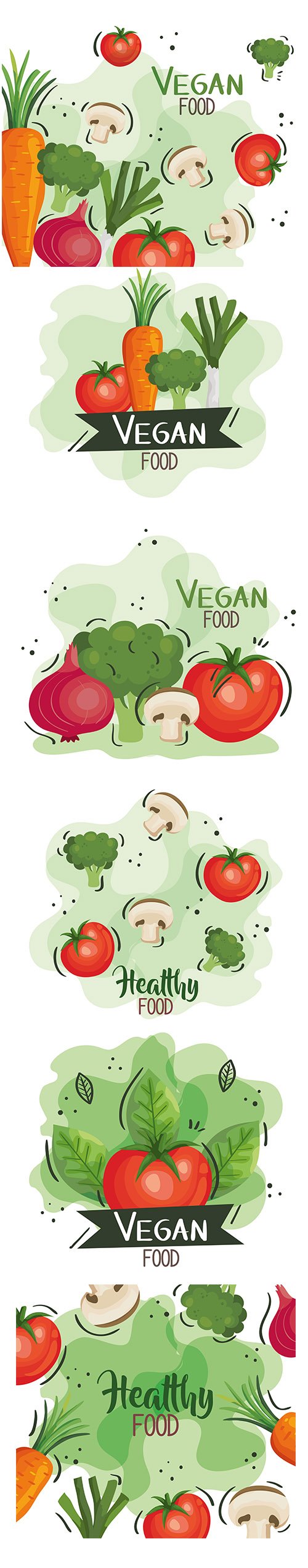 Vegan Food Poster with Vegetables