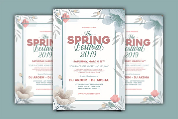 Spring Festival Flyer PSD