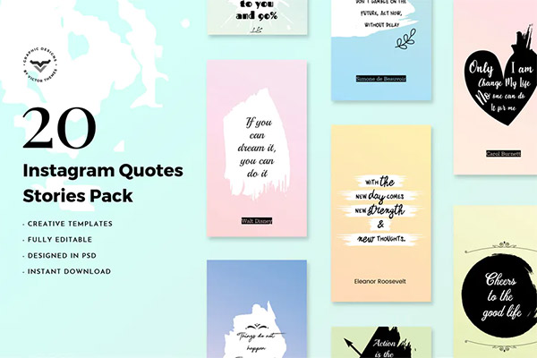 Instagram Quotes Stories Template