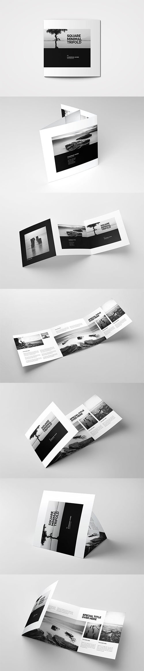 Square Minimal Photography Trifold