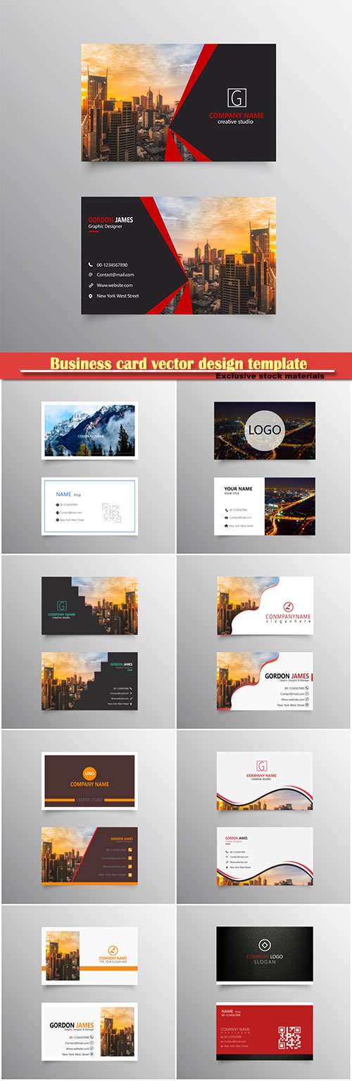 Business card vector design template