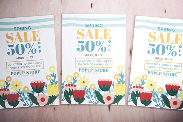 Spring Sale Flyer PSD