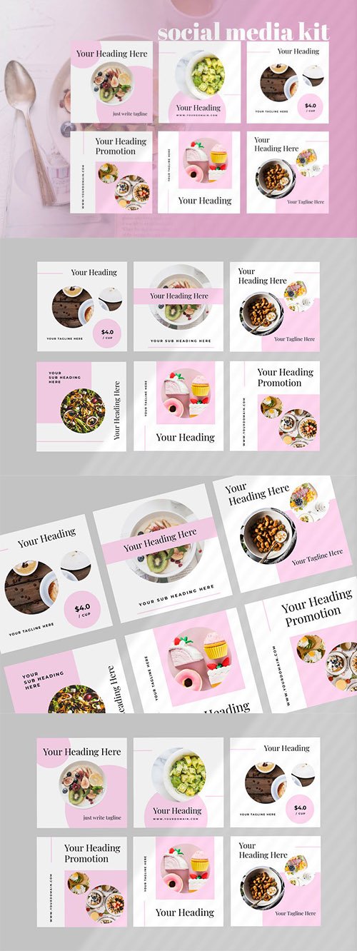 Three - Food Social Media Kit